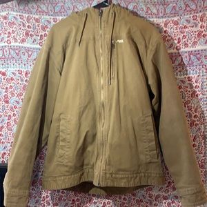 Vintage Mountain Khaki Sherpa Fleece Jacket